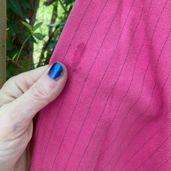 Y2K Pink Grey Pinstripe Dickies Capris Jrs 5 - Picture 9 of 15